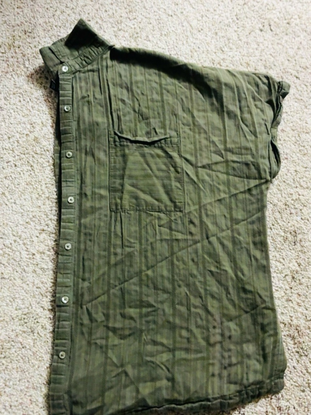a.n.a Olive Green Military-Inspired Button Front Jacket